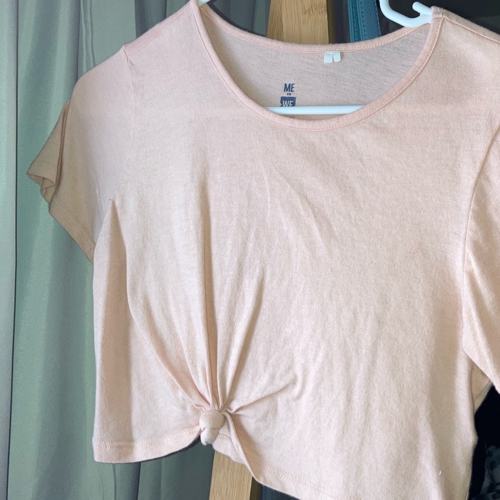 pink crop top